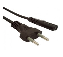 Кабель питания аудио/видео Gembird 1.8м, 2-pin, VDE, черный, пакет [PC-184/2-1.8M]   