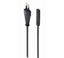 Cablexpert Кабель питания для ноутбуков, аудио/видео техники 1,8м, VDE, 2-pin, черный, пакет