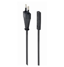 Cablexpert Кабель питания для ноутбуков, аудио/видео техники 1,8м, VDE, 2-pin, черный, пакет