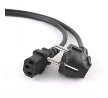 Кабель питания Cablexpert Schuko-C13, VDE, 3х0.75мм2, 10А, с заземлением, 5м, черный, пакет [PC-186-VDE-5M]