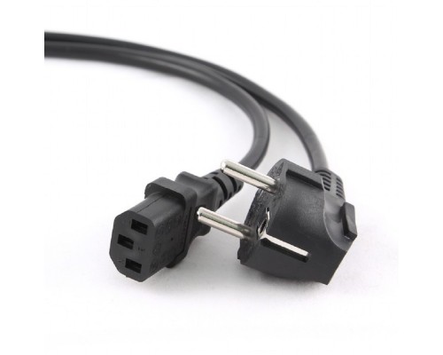 [кабели] Кабель питания Cablexpert Schuko-C13, VDE, 3х0.75мм2, 10А, с заземлением, 5м, черный, пакет [PC-186-VDE-5M]