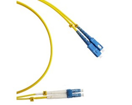 [Патч-корд] Hyperline FC-D2-9-LC/UR-SC/UR-H-2M-LSZH-YL (FC-9-LC-SC-UPC-2M) Патч-корд волоконно-оптический (шнур) SM 9/125 (OS2), LC/UPC-SC/UPC, duplex, LSZH, 2 м