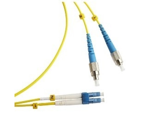 [Патч-корд] Hyperline FC-D2-9-FC/UR-LC/UR-H-5M-LSZH-YL (FC-9-FC-LC-UPC-5M) Патч-корд волоконно-оптический (шнур) SM 9/125 (OS2), FC/UPC-LC/UPC, duplex, LSZH, 5 м