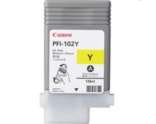 [Расходные материалы] Canon PFI-102Y 0898B001 Картридж для Canon imagePROGRAF iPF605, iPF610., iPF650, iPF655, iPF710, iPF750, iPF755, LP17, iPF510, Желтый, 130 мл.