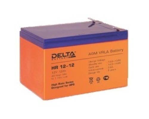 [батареи] Delta HR 12-12 (12 Ач, 12В) свинцово- кислотный  аккумулятор