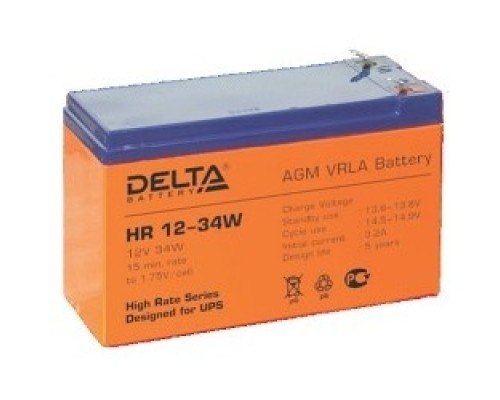 [батареи] Delta HR 12-34 W (9 Ач, 12В) свинцово- кислотный  аккумулятор