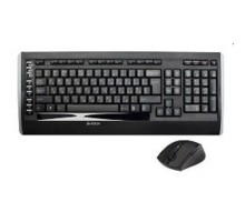 A-4Tech Клавиатура + мышь 9300F, беспроводная, черный, USB [618555]