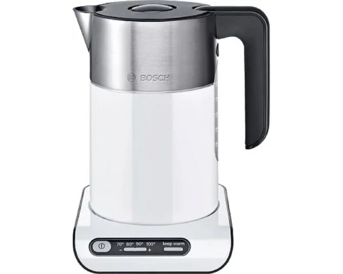 [Чайник] BOSCH TWK8611P Чайник,1.5л, 2400Вт, бело-серебристый
