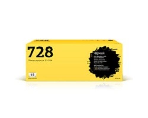 [Расходные материалы] T2 Cartridge 728/CE278A Картридж (TC-C728) для i-SENSYS MF4410/MF4430/MF4450/MF4550d/MF4570dn/MF4580dn/HP LaserJet Pro P1566/P1606dn/M1536dnf (2100 стр.) 