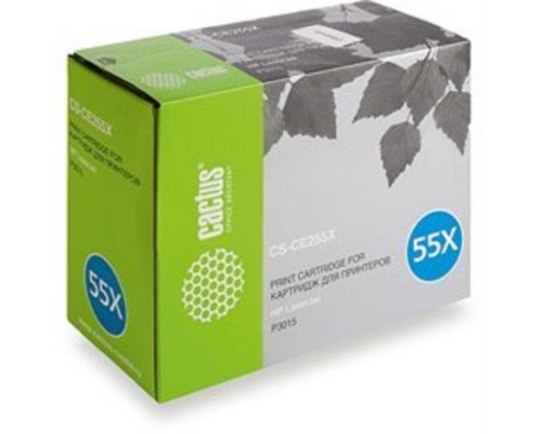 [расходные материалы] CACTUS CS-CE255XS Картридж для принтеров  LaserJet P3015, черный, 12500 стр.
