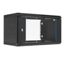 ЦМО Шкаф телекоммуникационный настенный разборный 6U (600х350) дверь стекло, цвет черный (ШРН-Э-6.350-9005) (1 коробка)