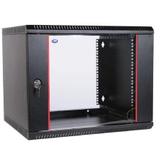 ЦМО Шкаф телекоммуникационный настенный разборный 6U (600х650) дверь стекло,цвет черный (ШРН-Э-6.650-9005) (1 коробка)