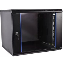 ЦМО Шкаф телекоммуникационный настенный разборный 9U (600х650) дверь стекло,цвет черный (ШРН-Э-9.650-9005)