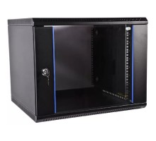 ЦМО Шкаф телекоммуникационный настенный разборный 12U (600х350) дверь стекло,цвет черный (ШРН-Э-12.350-9005) (1 коробка)