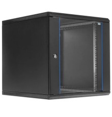ЦМО Шкаф телекоммуникационный настенный разборный 12U (600х650) дверь стекло,цвет черный (ШРН-Э-12.650-9005) (1коробка)