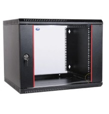 ЦМО Шкаф телекоммуникационный настенный разборный 15U (600х520) дверь стекло,цвет черный (ШРН-Э-15.500-9005) (1 коробка)