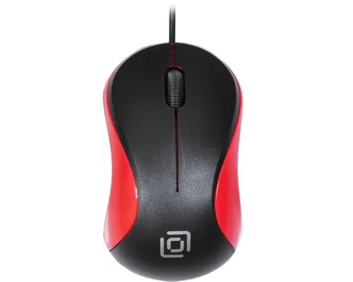 [Мышь] Oklick 115S for Notebooks Black/Red Optical 1000DPI USB [711637]