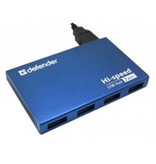 DEFENDER USB (QUADRO) SEPTIMA SLIM USB 2.0, 7 порта, (с адап. 2А) 