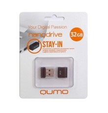 USB 2.0 QUMO 32GB NANO [QM32GUD-NANO-B] Black