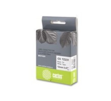 CACTUS  TZ-231 Лента CACTUS (CS-TZ231) для печати наклеек в устройствах brother P-touch 1010/1280/1280VP/2700VP, черный на белом, 12мм х 8м