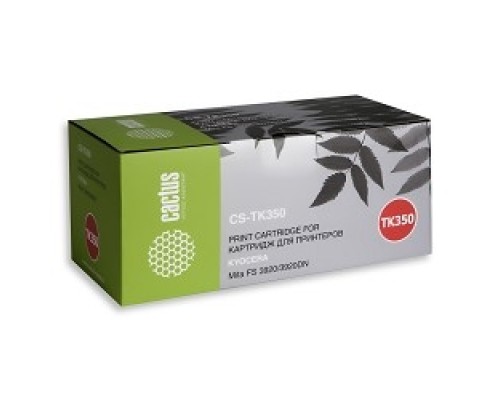 [расходные материалы] CACTUS TK-350 Тонер-картридж (CS-TK350) для принтера Kyocera Mita FS 3920/3920DN, черный, 15000 стр. (туба, 470 г.)
