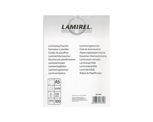 [Пленка] Lamirel Пленка для ламинирования LA-78661(01) (А5, 125мкм, 100 шт.)