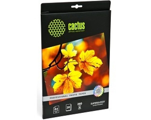 [Бумага] Cactus CS-HGA426020 Фотобумага Professional суперглянцевая А4 260 г/м2 20 листов