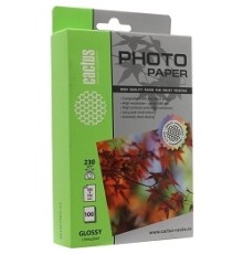 Cactus CS-GA6230100 Бумага 10x15/230г/м2/100л./белый, глянцевое для струйной печати