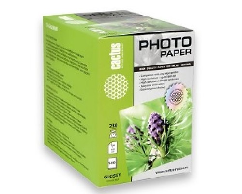 [Бумага] CACTUS GA6230500 Фотобумага глянцевая, А6, 230 г/м2, 500 листов