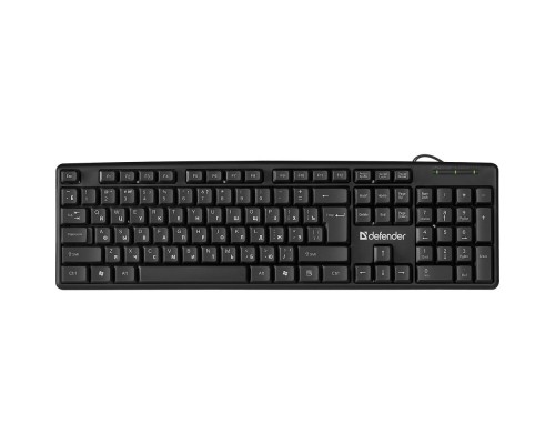 [Клавиатура] Defender Клавиатура  Element HB-520 Black USB [45522] {Проводная, 108кн.+ 3доп.}