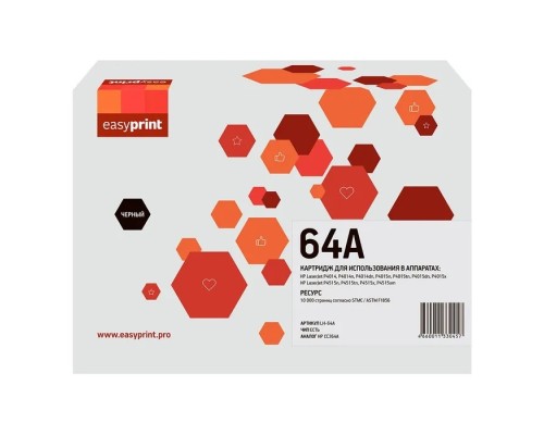 [Расходные материалы] EasyPrint CC364A Картридж (LH-64A) для HP LJ P4014/4015n/4515n (10000 стр.) с чипом