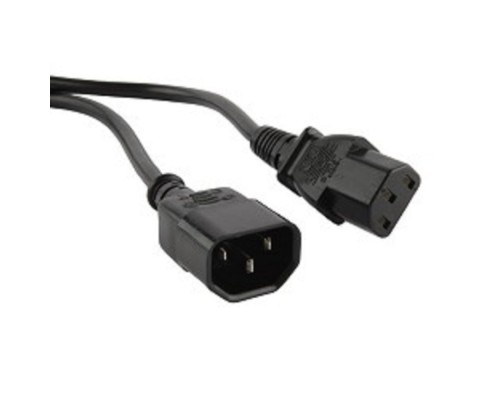 [Хиперланй] Hyperline PWC-IEC13-IEC14-1.0-BK Кабель питания монитор-компьютер IEC 320 C13 - IEC 320 C14 (3x0.75), 1 м