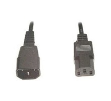 Кабель питания Cablexpert C13-C14, 3х0.5мм2, 6А, с заземлением, 1.8м, черный, пакет