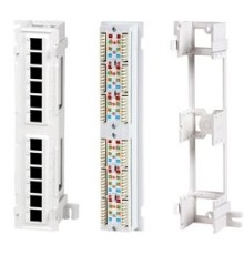 Hyperline PPW-12-8P8C-C5e Патч-панель настенная, 12 портов RJ-45(8P8C), категория 5е, с подставкой