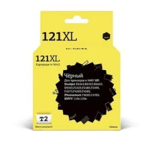 T2 CC641HE Картридж №121XL для HP Deskjet D1663/D2563/D5563/F2423/F4275/C4683/110e/120e, черный, 600 стр.