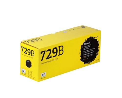 [Расходные материалы] T2 Cartridge 729 Картридж (TC-C729B) для Canon i-SENSYS LBP7010C/HP LJ Pro CP1025 (1200 стр.) Черный, с чипом