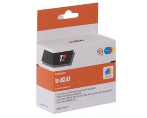 [Расходные материалы] T2 CL-41 Картридж (IC-CCL41) для Canon Pixma iP1200/1800/1900/2200/6210D/MP140/210/MX300, цветной
