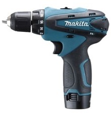 Makita DF330DWE Дрель аккумуляторная [DF330DWE] {10.8В,2х1.3Ач Li-ion,БЗП-10мм,0-350\1300об\м,24\14Нм,1кг,чем}