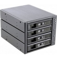 Procase L3-304-SATA3-BK {Hot-swap корзина 4 SATA3/SAS 6Gb, черный, с замком, hotswap aluminium mobie rack module (3x5,25) 1xFAN 80x15mm}