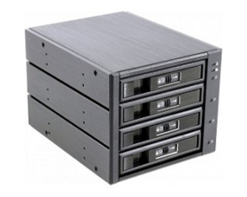 [Опция к серверу] Procase L3-304-SATA3-BK {Hot-swap корзина 4 SATA3/SAS 6Gb, черный, с замком, hotswap aluminium mobie rack module (3x5,25) 1xFAN 80x15mm}