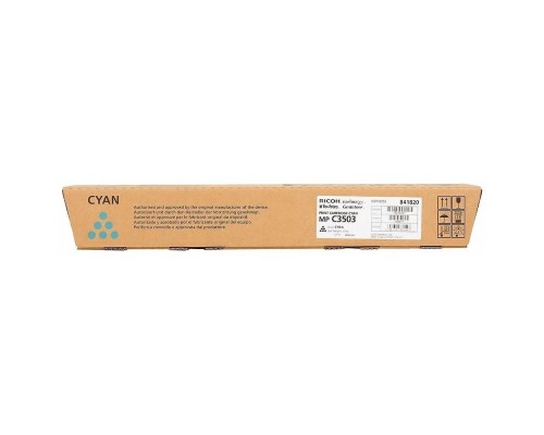 [Расходные материалы] Ricoh Тонер-туба тип MPC3503, Cyan {Aficio MP C3003/C3503, (18000 стр) (841820)