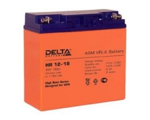 [батареи] Delta HR 12-18 (18 Ач, 12В) свинцово- кислотный аккумулятор