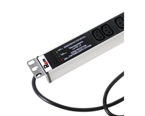 [Аксессуар] REM Вертикальный блок розеток Rem-16 с фил. и инд., 25 IEC 60320 C13, алюм., 42-48U, шнур 3 м. (R-16-25C13-FI-1820-3)