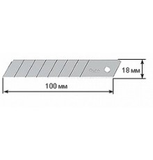 Лезвие OLFA сегментированное, 8 сегментов, 18х100х0,5мм, 50шт [OL-LB-50B]