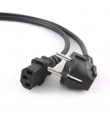 Кабель питания Cablexpert 1.8м, Schuko- C13, 6А, черный, с заземлением, пакет [PC-186]