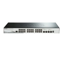 D-Link DGS-1510-28P/A1A PROJ Настраиваемый L2+ стекируемый коммутатор с 24 портами 10/100/1000Base-T, 2 портами 1000Base-X SFP и 2 портами 10GBase-X SFP+ (24 порта PoE 802.3af/at, PoE-бюджет 193 Вт)