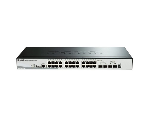 [Сетевое оборудование] D-Link DGS-1510-28P/A1A PROJ Настраиваемый L2+ стекируемый коммутатор с 24 портами 10/100/1000Base-T, 2 портами 1000Base-X SFP и 2 портами 10GBase-X SFP+ (24 порта PoE 802.3af/at, PoE-бюджет 193 Вт)