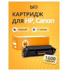 Bion BCR-725/CE285 Картридж для HP {LJ Pro P1102/1214nfh/M1132/M1212nf MFP/M1217nfw MFP;LaserJet Pro M1218nfs;Canon imageCLASS MF3010 MFP;i-SENSYS LBP-6000/MF-3010} (1600  стр.),Черный, с чипом