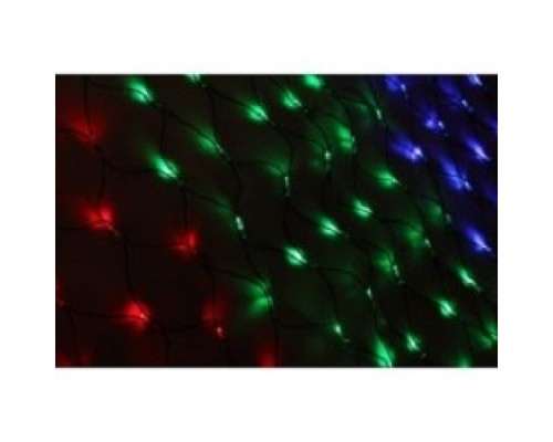 [Новогодние светоукрашения] NEON-NIGHT (215-119-6) Гирлянда-сеть {LED 1х1.5 м  МуЛЬТИ с контроллером, 240В}