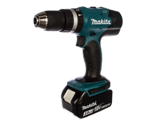 [Дрель, Шуруповерт] Makita DHP453RFE Дрель-шуруповерт аккумуляторная ударная [DHP453RFE] {18В,2х3 Ач Li-ion,БЗП-13мм,0-4001300обм,4227Нм,1.9кг,чем,совмест с 4Ач Li-ion}